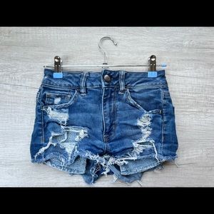 American Eagle super stretch high rise shorties. Size 00